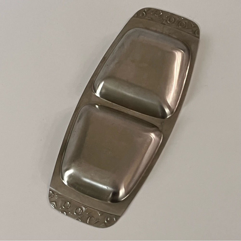 Vtg Alessi Italy INTERNATIONAL STAINLESS 18-8 Steel 4057 Divided Relish Dish MCM - Picture 4 of 7